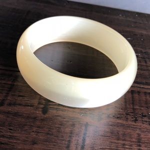 White plastic cuff bracelet